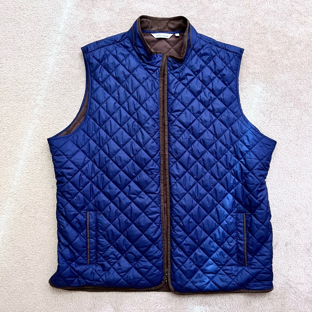 Peter Millar Blue Quilted Essex Vest Size 3XLTall